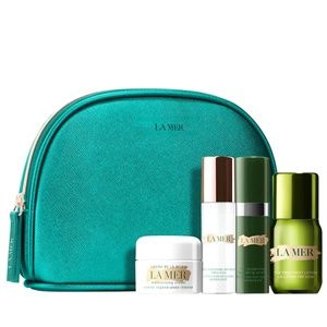 La Mer Creme Lotion Revitalizing Serum Emulsion Bag 5 Pc Gift Set NEW